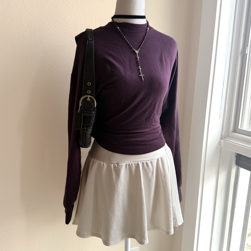 Athleta Dark Purple Wrap Sweater Size XS